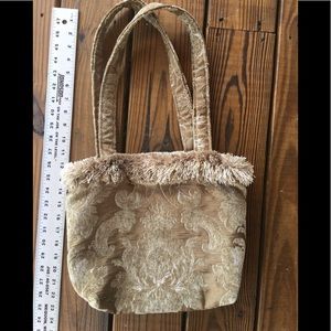 ♻️ upcycled Handbag- Taupe Damask